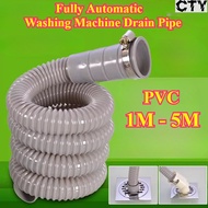 [CTY-HY] PVC Fully Automatic Washing Machine Drain Pipe (1M-5M) Extended Drain Pipe Fitting