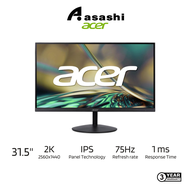 Acer SA322QU A | SA322QUA 31.5" IPS 75Hz 2K HDR10 Ultra Slim Monitor (HDMIx2/ DP/ AUXO) Free-Sync Bu