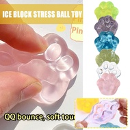 NEW Fidget Toy Mini Squishy Toys Mochi Ice Block Stress Ball Toy Kawaii Transparent Cube Cat Paw Fish Stress Relief Squeeze Toy