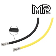 TecLine Proflex Regulator Hose Braided LP Hose Low Pressure Hose 90cm Black / Yellow