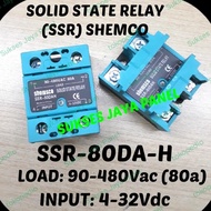 SHEMSCO Solid State Relay SSR-80DA-H 80A 90-480Vac Input 4-32Vdc Dimensions 58x44.9x29mm Made in Chi