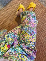 Sue.loveseveryday Kleeb Lamduan Wrap Pants - กางเกงฟรีไซส์ลายลายกลีบลำดวน