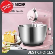 Popular Product Stand Mixer Food Mixer Kitchen Electric Mixer Dough Mixer with 3.2L Stainless Steel Bowl Dough Hook Beater (Pink)