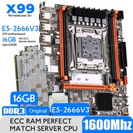 Atermiter X99 Motherboard Combo Kit Set XEON E5 2666 V3 LGA 2011-3 CPU 4pcs X 4GB =16GB 1600MHz DDR3 Memory