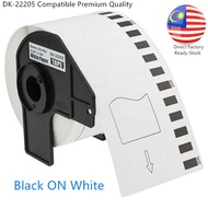 Brother Compatible Label Tape DK-22205 ( 62MM ) For QL550/570/700/720兄弟兼容的热敏条码标签卷胶粘剂