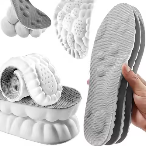 【Super Soft】4D Insoles Cloud Soles for Men Soft Memory Foam Cushioning Insoles - Trim to Fit Stepp