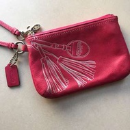 Coach lady pink pouch 粉紅色袋 小銀包 多用途
