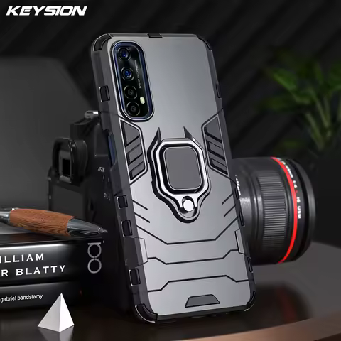 KEYSION Shockproof Case for Realme 7 5G 7i 7 8 Pro Stand Phone Back Cover for Realme GT Neo V13 C20 