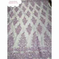 Cairash Corded Lace Square Design For Wedding, Ninang, Formal Dress Accessories Sold Per Yard