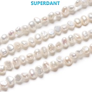 SUPERDANT 1Strand Natural Cultured Freshwater Pearl Beads Strands Two Sides Polished Nuggets Antique
