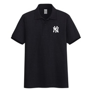 T-SHIRT POLO SHIRT BIG SIZE EMBROIDERED logo (nY) OVERSIZE 2XL 3XL 4XL 5XL JUMBO COLLAR T-SHIRT PREM