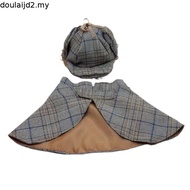 Pet Sherlock Holmes Detective Transformation Costume Cloak Hat Set Cat Dog Halloween Costume Fun Sve