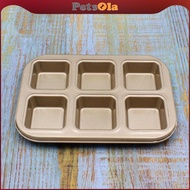 PETSOLA 6 Cup Non-Stick Mini Loaf/Brownie Pan Kitchen Baking Tray 26.5x18.6x2.7cm