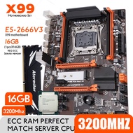 Atermiter X99 Turbo DDR4 D4 Motherboard Set With Xeon E5 2666 V3 LGA2011-3 CPU 1pcs X 16GB= 16GB 3200MHz DDR4 REG ECC RAM Memory