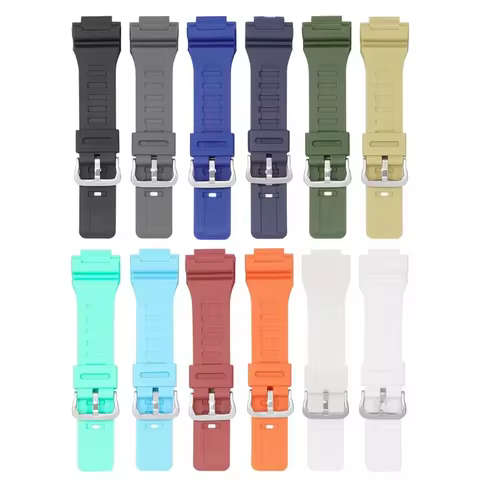 Rubber Strap for Casio G-SHOCK AQ-S810W/S800W AE-1200 SGW-400H MCW-200H W-735H W-216H TPU Resin Wate