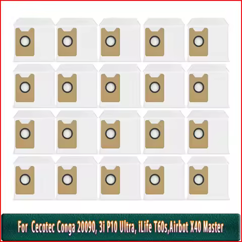Dust Bag Fit for Cecotec Conga 20090, 3i P10 Ultra, ILife T60s, Airbot X40 Ultra/X40 Master, INIC IX