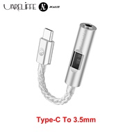 Uareliffe JCALLY JM6 PRO 2 Type-C To 3.5mm Visible Audio Adapter Noise Cancelling Lossless Sound Por