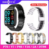 มิลลิเมตรสาย 20mm Stainless Steel Strap For P70 / P70 Pro / Y7 / Y7 Pro / P80 / P80 Pro / Y16 / L8 /