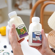 300ml Plastic Empty Bottle with Lid Milk Beverage Bottle Milk Tea Bottle Beverage Can Lithosperm Nec