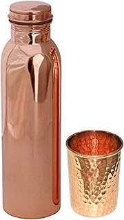 Siddharth International Copper Water Bottle 100% Pure Copper Water Bottle Leak Proof &amp; Rust Proof for Home, School and Office - 1000 Ml Pack of 1