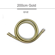 QMKOL Gold Shower Faucet Hose GI/2 Universal PVC Handheld Shower Plumbing Free Wind Line High Pressu