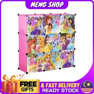 MengShop 9 CUBE STORAGE CABINET WITH DISNEYPRINCESS PRINTED DESIGN