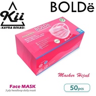 BOLDe Masker Hijab 3ply 50pcs - BOLDe Headloop Daily Mask Disposable