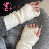 Yonik Warm Arm Gloves Soft Warm Gloves Long Autumn Winter Half Finger Fingerless Knitted Gloves H3K3