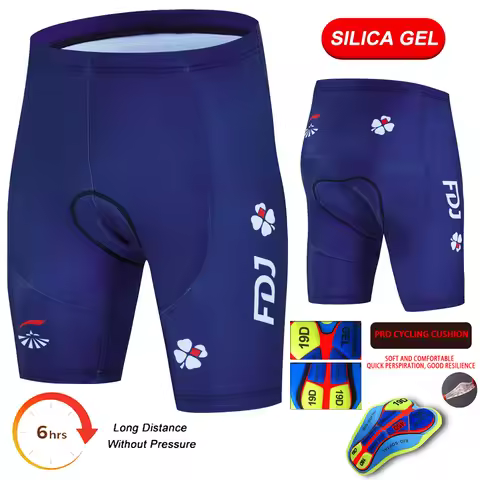 2026 FDJ Shockproof Summer Cycling Shorts 19D Gel Pad Cycling Short Pants Mountain Bike Shorts Cycli