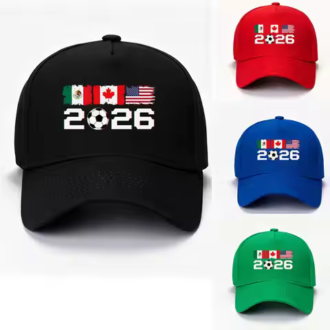 2026 North US Canada Mexico Flags Baseball Cap Unisex Adjustable Casual Sports Soccer Dad Hat Casual