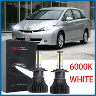 สำหรับ Toyota Wish 2009-2017 (NFL) ไฟหน้ารถด้านหน้าหลอดไฟ-6000K ชุดหลอดไฟ LED เปลี่ยนหลอดฮาโลเจนสีขา