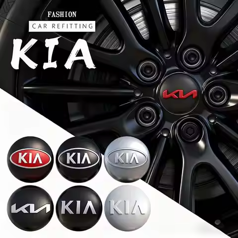 KIA Car Wheel Center Hub Cap Emblem Sticker Accessories For KIA EV6 Stinger RIO Sorento Picanto Ceed