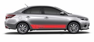 Toyota Vios TRD Linear Decals Red Color cut out vinyl sticker