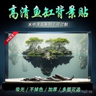 Hd8K Hot Selling Landscape Aerial Water Floating Island Aquarium Fish Tank Background Sticker5D Wall
