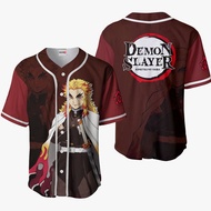 Kyojuro Rengoku Baseball Jersey Shirts Custom Kimetsu Anime Size S-5XL