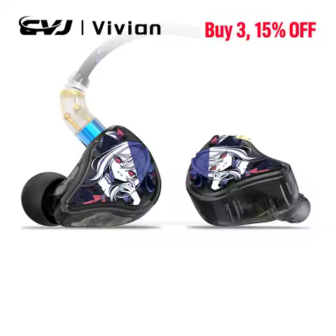 CVJ Vivian In-Ear Monitor Earphones 10mm Dynamic Driver Wired Earbuds HiFi Quality 3.5mm Plug 0.78MM