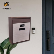 KOZEEY Wall Mount Mailbox Mail Box with Lock Post Box Letterbox for Newspapers Envelopes Paper