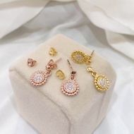 Exclusive Limited Edition Italian Au585 Natural Diamond Donut Earrings