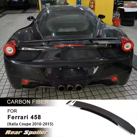Car Rear Trunk Spoiler Double Wings for Ferrari 458 Italia Coupe 2010-2015 Racing Rear Spoiler Boot 