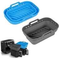 Air Fryer Silicone Liners, 7.56 x 5.12 inch Small Rectangle Collapsible Airfryer Liner, Reusable Non