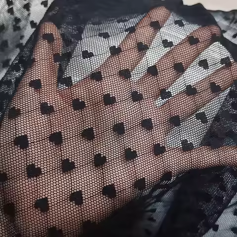 Brocade Ammonia Wire Heart Lace women's Fabric Stretch Net Jacquard Net Stage Wear Casual Wear Fashi