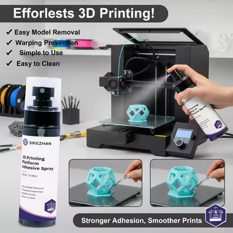 120ml3D Printer Glue Spray Liquid Adhesive for Hotbed Build Plate Anti-Warping for PLA ABS PETG TPU