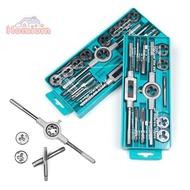 [ECM] Hand Tap and Die Set 12/20Pcs M3-M12 Straight Taper Portable Drilling Tools for Hobbyists Meta