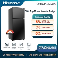 [FREE DELIVERY] Hisense 2 Doors Inverter (500L) Refrigerator Fridge RT549N4ABU2 / RT549N4AWU2 / RT54
