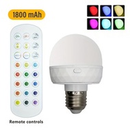 1pc Rechargeable Battery Powered LED Light Bulb With Remote Control, E26 Detachable Rechargeable Lig