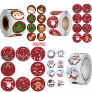 500pcs Christmas Theme Seal Labels Stickers Merry Christmas Sticker For DIY Gift Baking Package Envelope Stationery