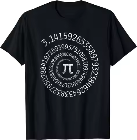 Funny Gift Pi Day Shirt Spiral Pi Math Design for Pi Day 3.14 T-Shirt Unisex Style Shirts for Women 