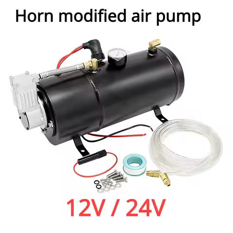 12V DC Onboard Air Horn Compressor System Kit 120 PSI Suitable for Truck Cars SUV Boat Tractor RV Of