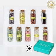 9 Kinds Of Natural Crystal Crushed Stone Gift Box Set Strawberry Green Ghost Degaussing Amethyst Cit