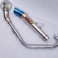 Stainless Canister Daeng Muffler pipe big elbow 51mm tmx 125 155 DL150 euro Russian tc 125 tc150